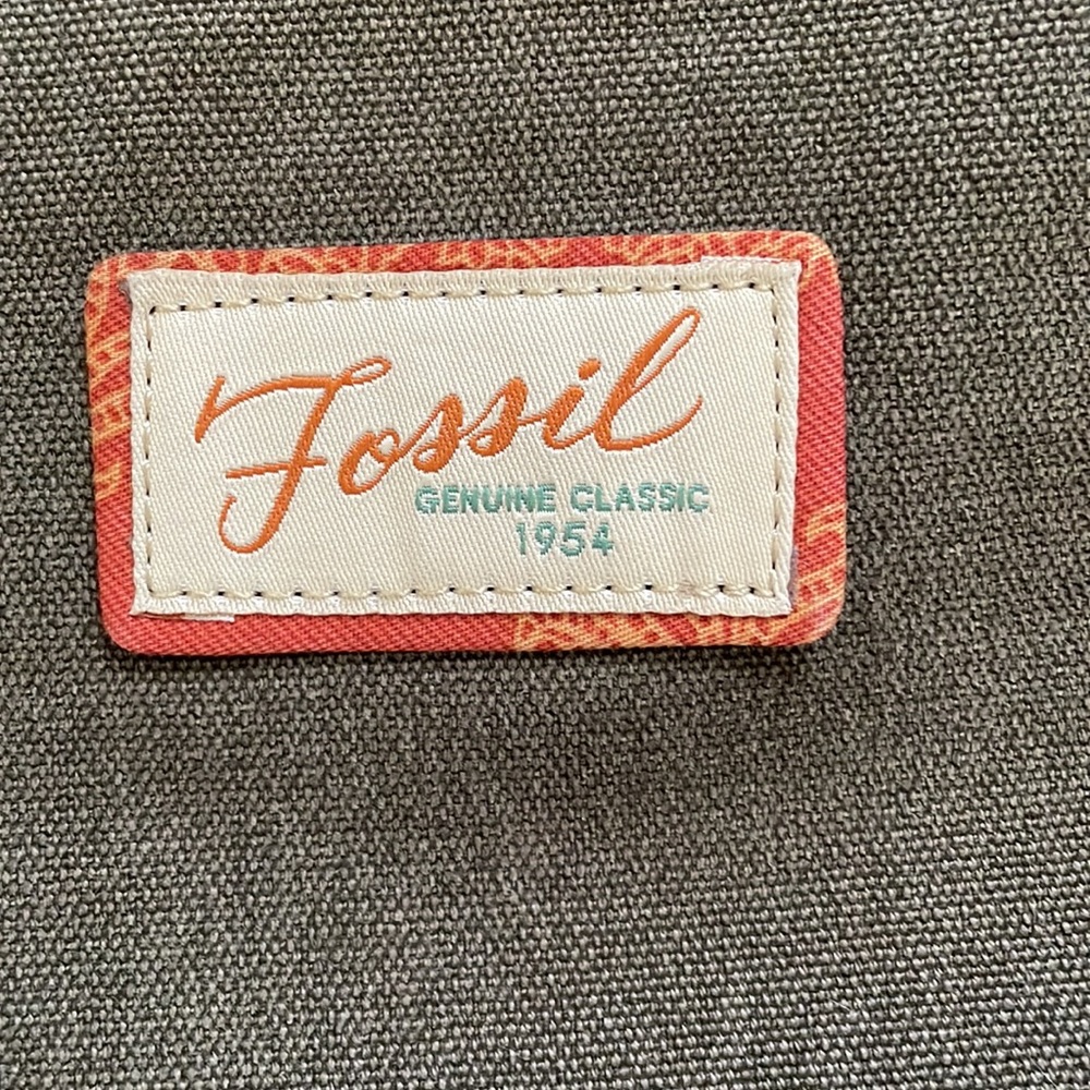 Fossil green canvas satchel - Picture 5 of 7